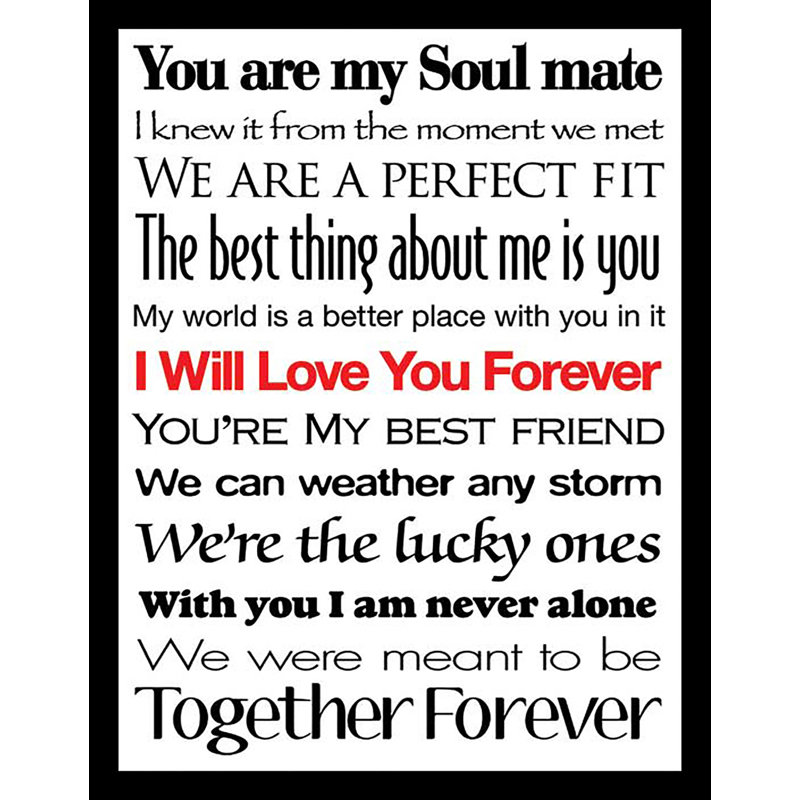 Pictureperfectinternational I Will Love You Forever Ii Picture Frame Textual Art Print Reviews Wayfair