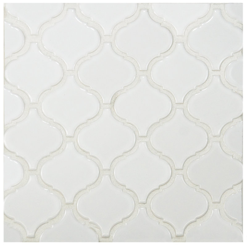 EliteTile Retro 2.87" x 3.06" Porcelain Lantern Mosaic Tile in Glossy