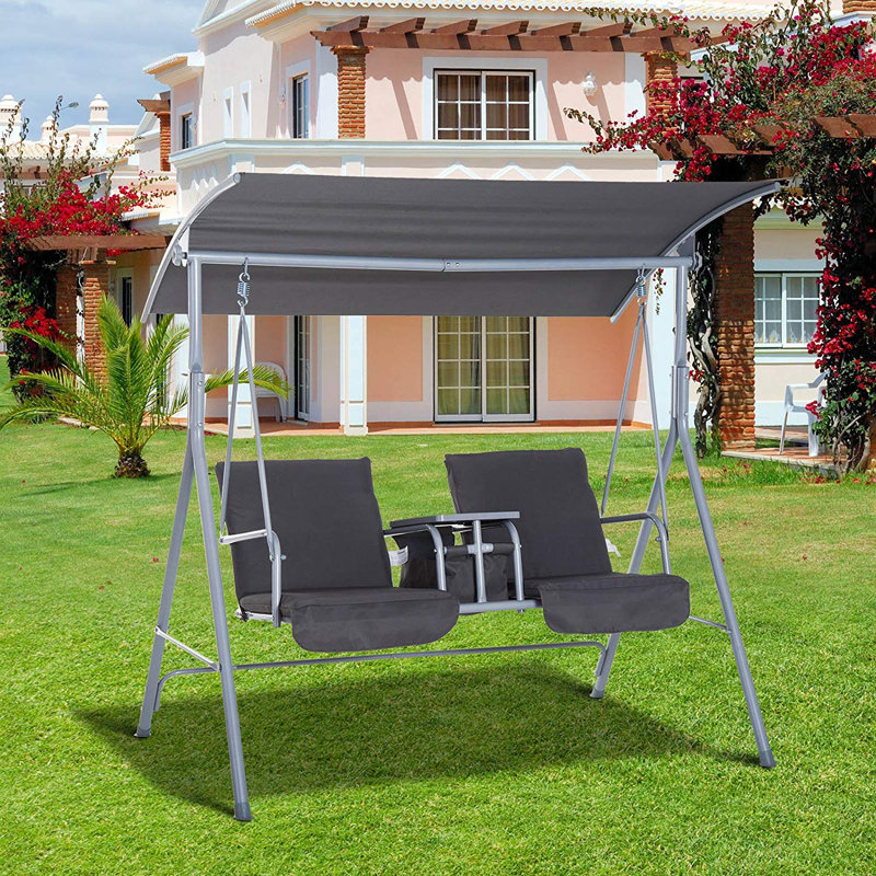 Freeport Park Laron Covered Patio Porch Swing With Stand Reviews