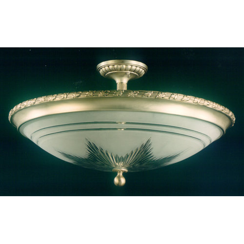 Deskins 4 Light Semi-Flush Ceiling Light Astoria Grand Finish: Mat Shaded Flemish