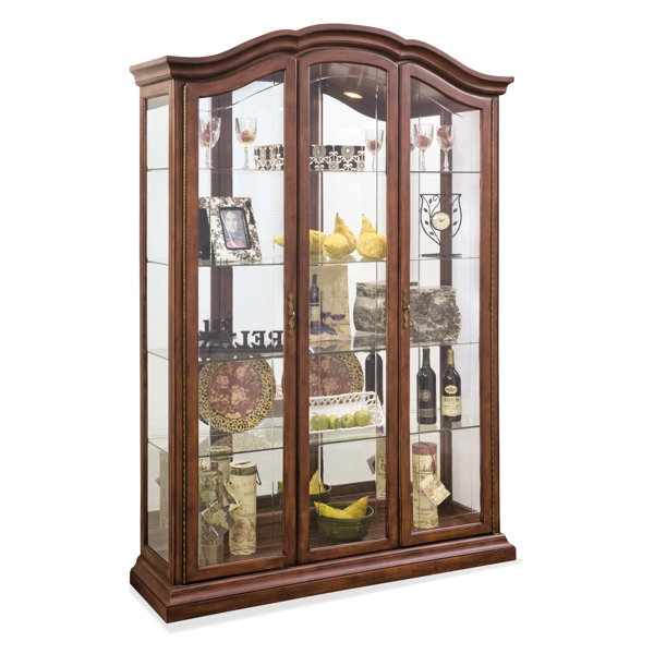 Elrosa Lighted Curio Cabinet By Astoria Grand Great price