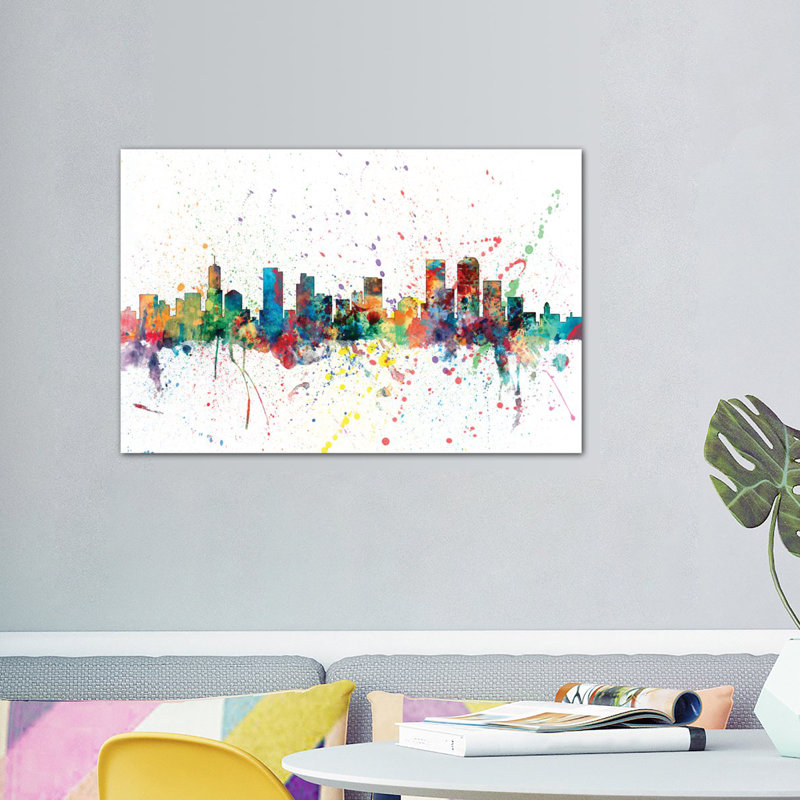 East Urban Home Rainbow Splash Skyline Series Denver Colorado