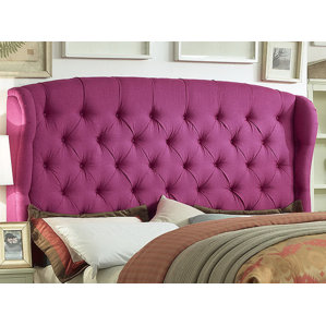 Leatham Upholstered Wingback Headboard by Three Posts