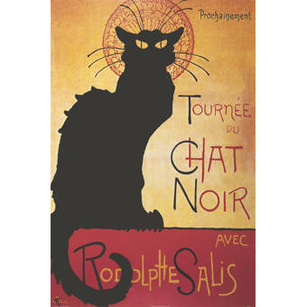 Buy Art For Less The Black Cat Tournee Du Chat Noir By Theophile Alexandre Steinlen Vintage Advertisement On Wrapped Canvas Wayfair