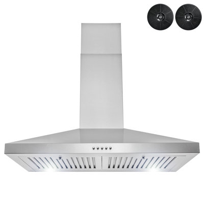 30" 217 CFM Convertible Wall Mount Range Hood in Stainless Steel AKDY