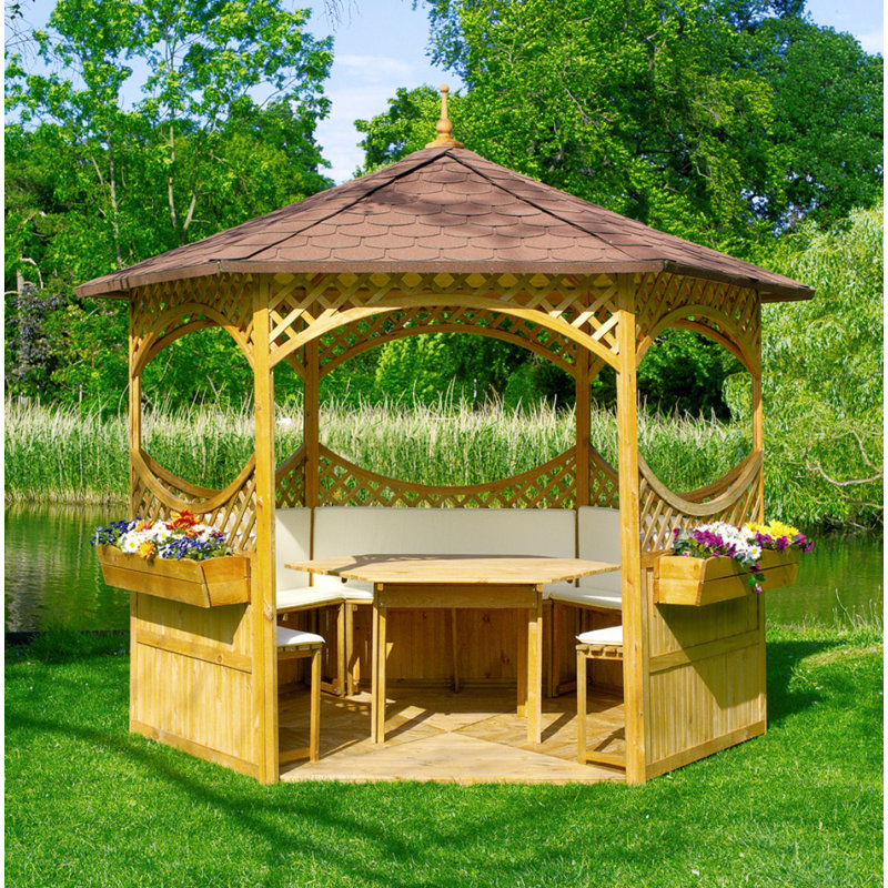 Garten Living 326 cm x 326 cm Pavillon Palma aus Holz