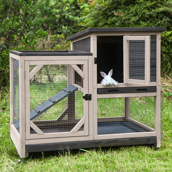 Pink Shelter Weatherproof for Guinea Pigs Chinchilla Rabbit Hutch Small Animal Home Seny Outdoor Cat House