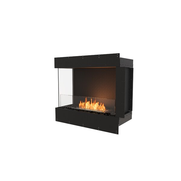 Flex Left Corner Recessed Wall Mounted Bio Ethanol Fireplace By