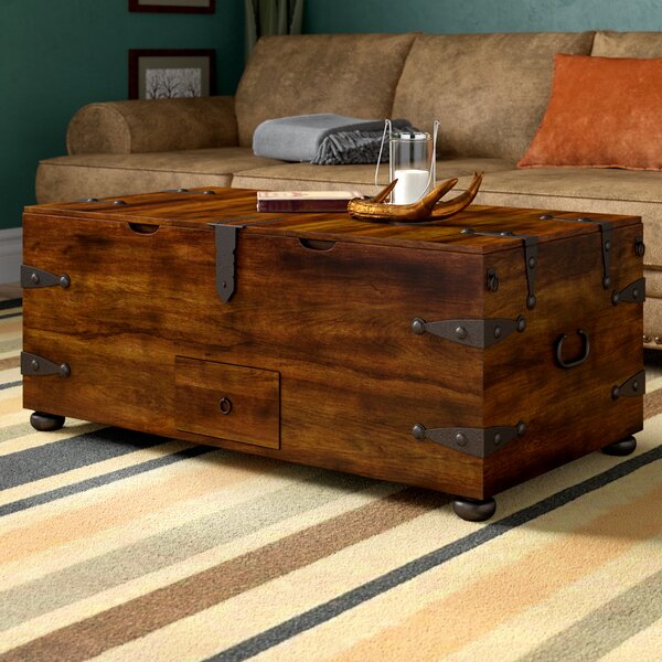 Castrejon Solid Wood Lift Top Coffee Table With Storage By World Menagerie
