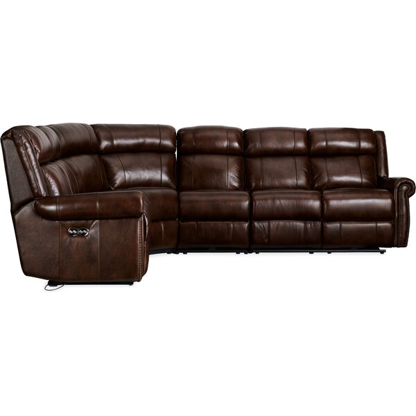 Esme Leather Corner Reclining Sectional By Hooker Furniture