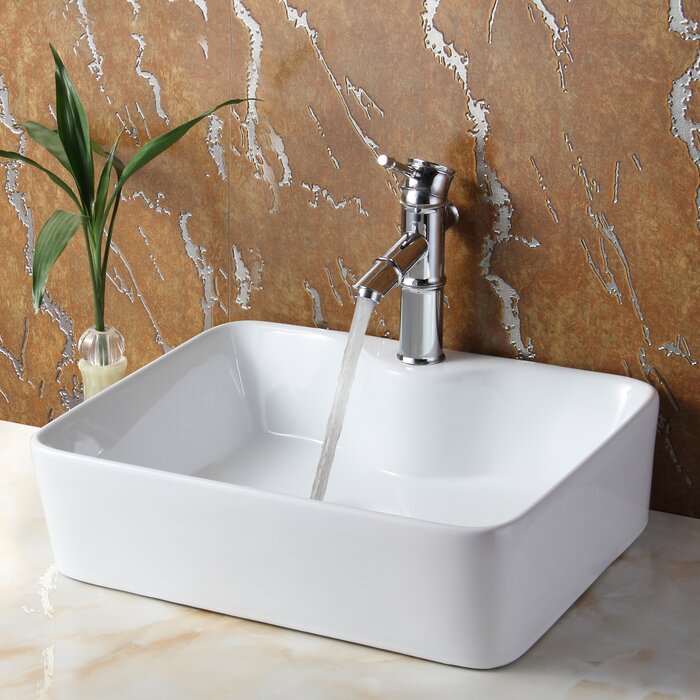 Ceramic Rectangular Vessel Bathroom Sink & Reviews | AllModern