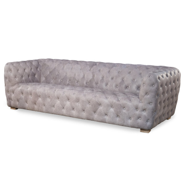 Clavene Medium Leather Chesterfield Sofa By Everly Quinn Best Design