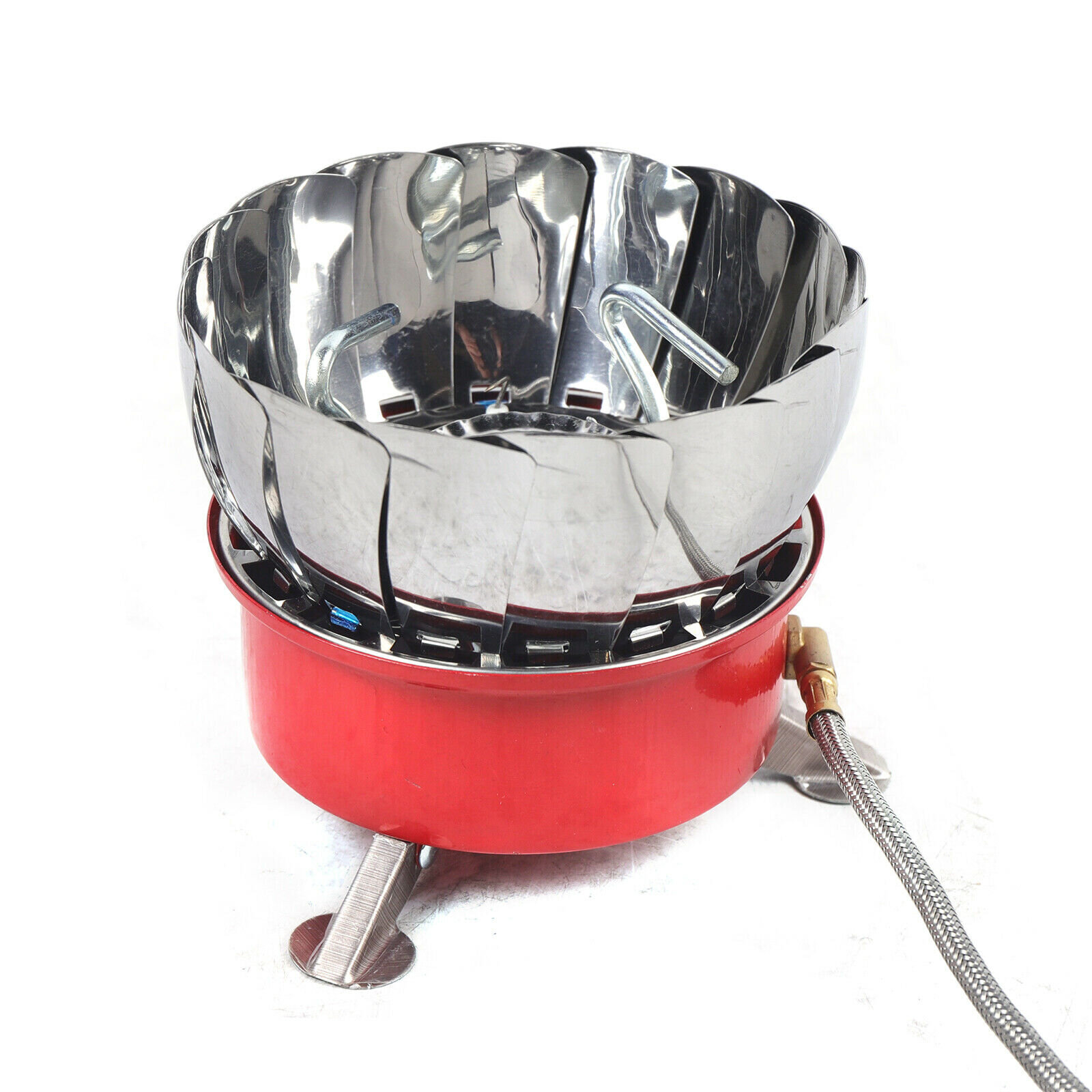 Outdoor Camping Stainless Steel Gas Stove Portable Picnic Fire Windproof Burner 