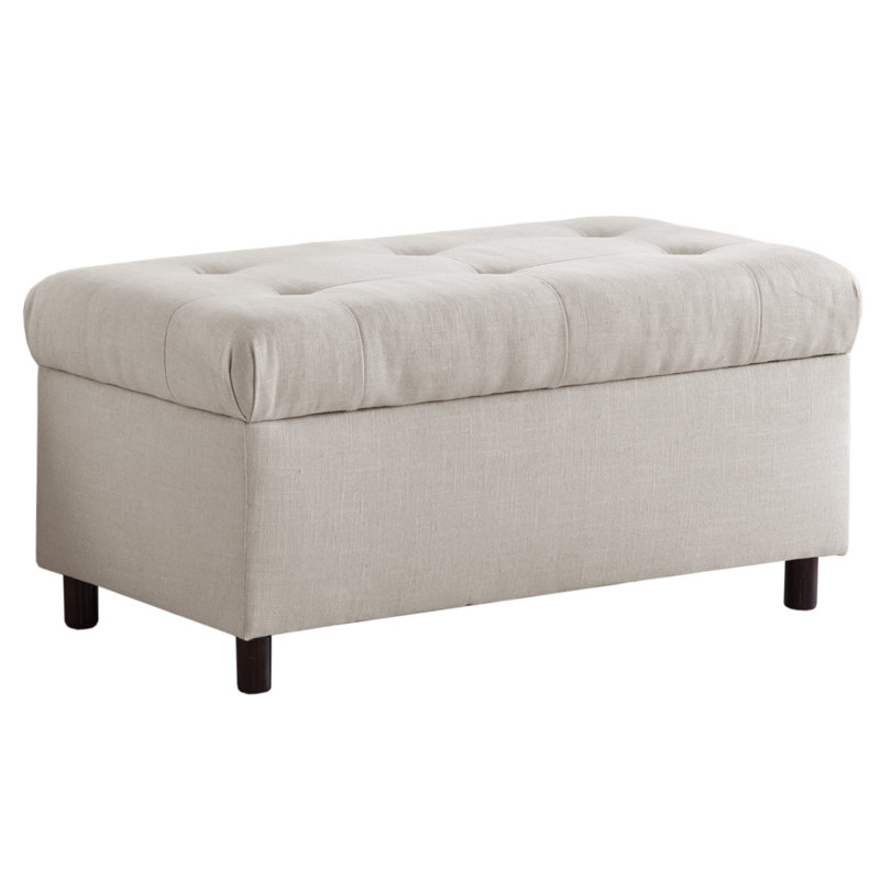 Alcott Hill Henrietta Tufted Linen Storage Bench & Reviews Wayfair