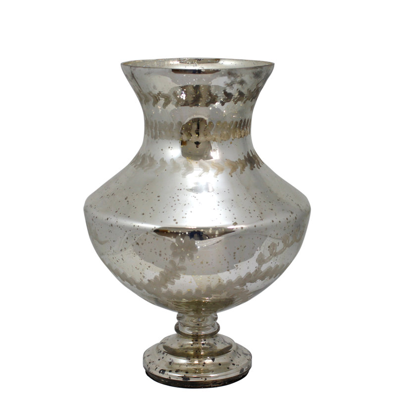 Silver Mercury Glass Table Vase #mercuryglass #silvervase