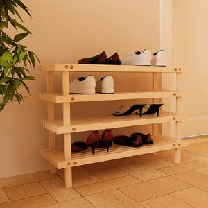 4-Tier Wood Shoe Rack