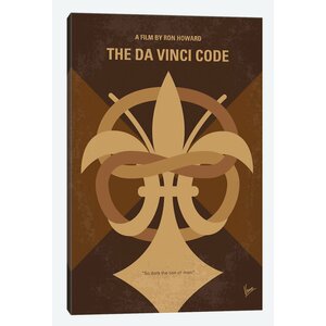 'The Da Vinci Code Minimal Movie Poster' Advertisement on Wrapped Canvas