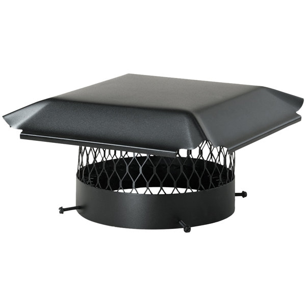 Single-Flue Galvanized Round Bolt-On Chimney Cap by HY-C