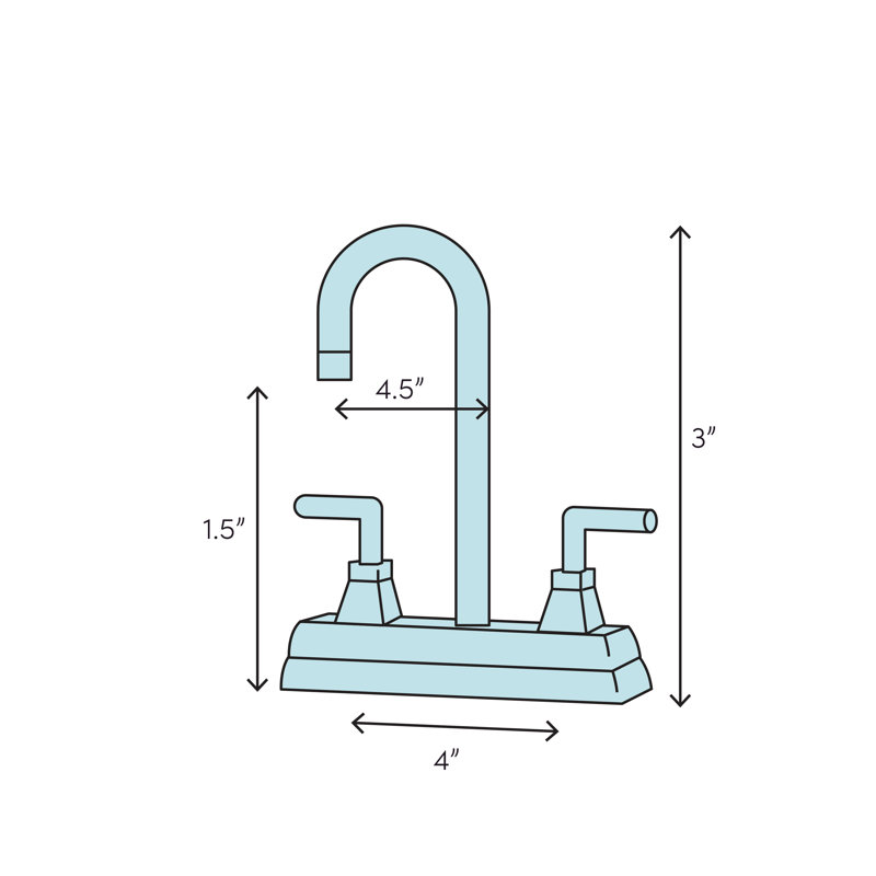 Elements Of Design Centerset Bathroom Faucet With Double Porcelain