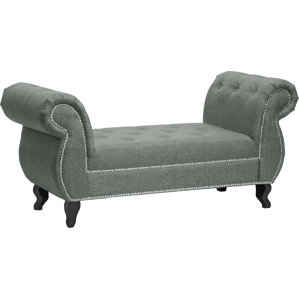 Calla Upholstered Bench in Grey by Latitude Run