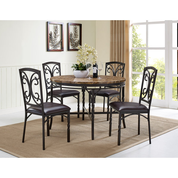 Vaughan 5 Piece Dining Table Set By Fleur De Lis Living Comparison