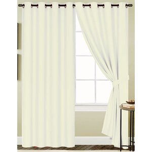 Euler Solid Semi-Sheer Grommet Single Curtain Panel