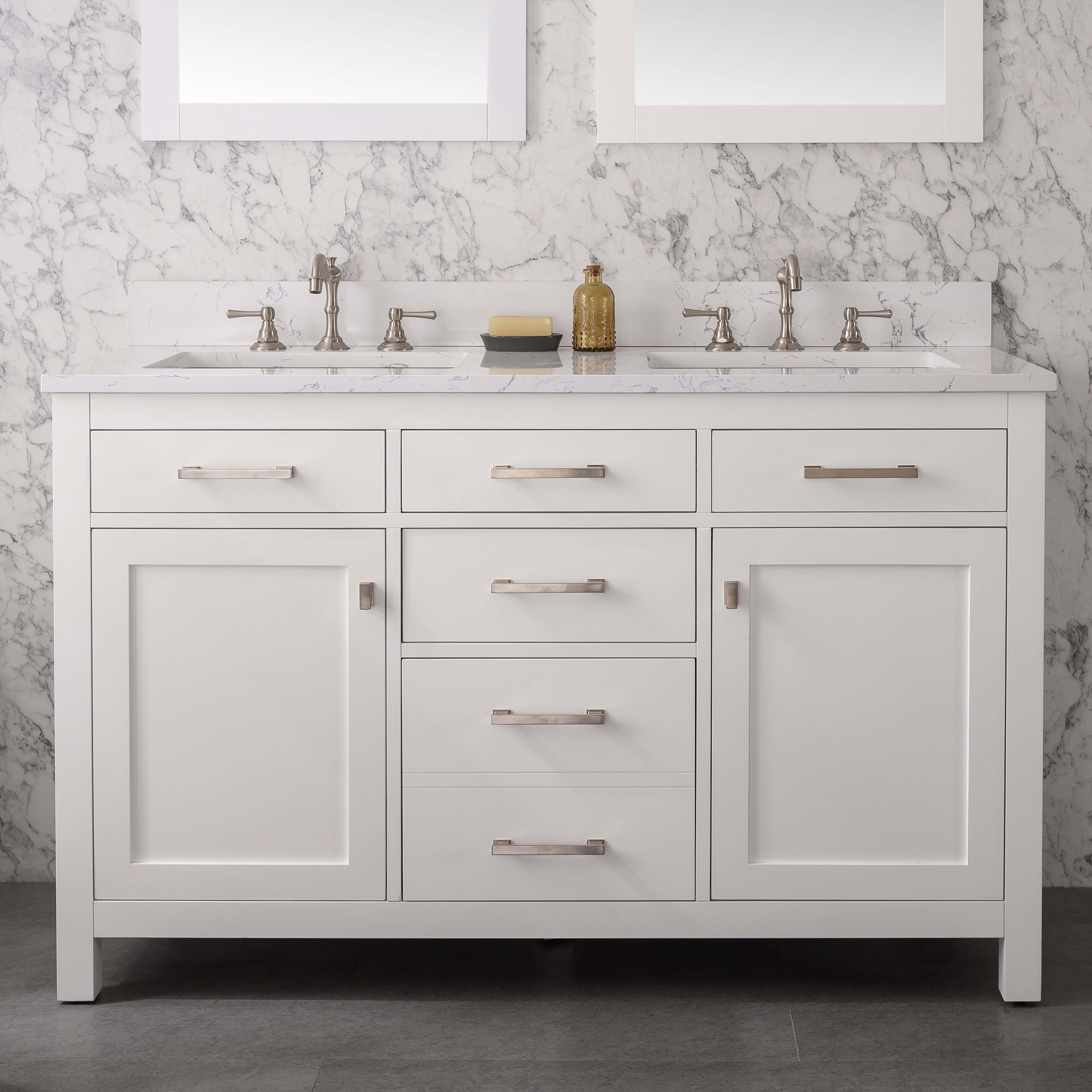 Atencio 54 Double Bathroom Vanity Set Reviews Joss Main