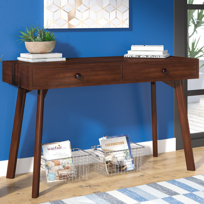 George Oliver Jovani Acacia Wood Console Table Reviews Wayfair Jovani Acacia Wood Console Table
