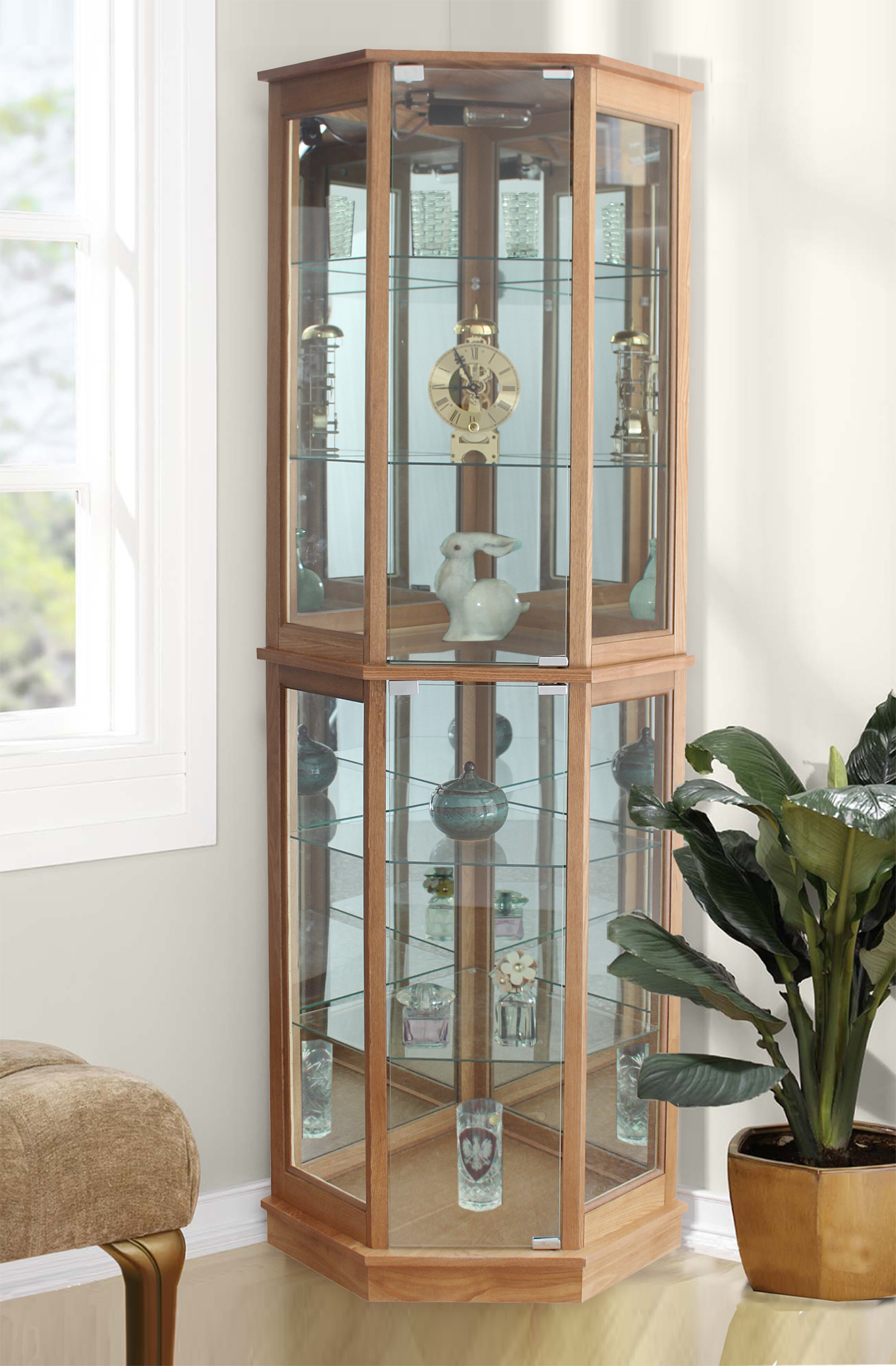 Andover Mills Biali Lighted Corner Curio Cabinet Reviews