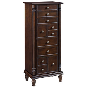 Bernadine Free Standing Jewelry Armoire with Mirror by Alcott Hill