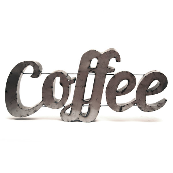 Coffee Sign with Rebar Wall Décor