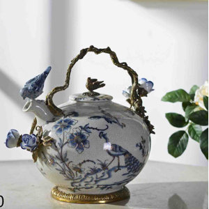 Mini Bird Decorative Porcelain China Teapot