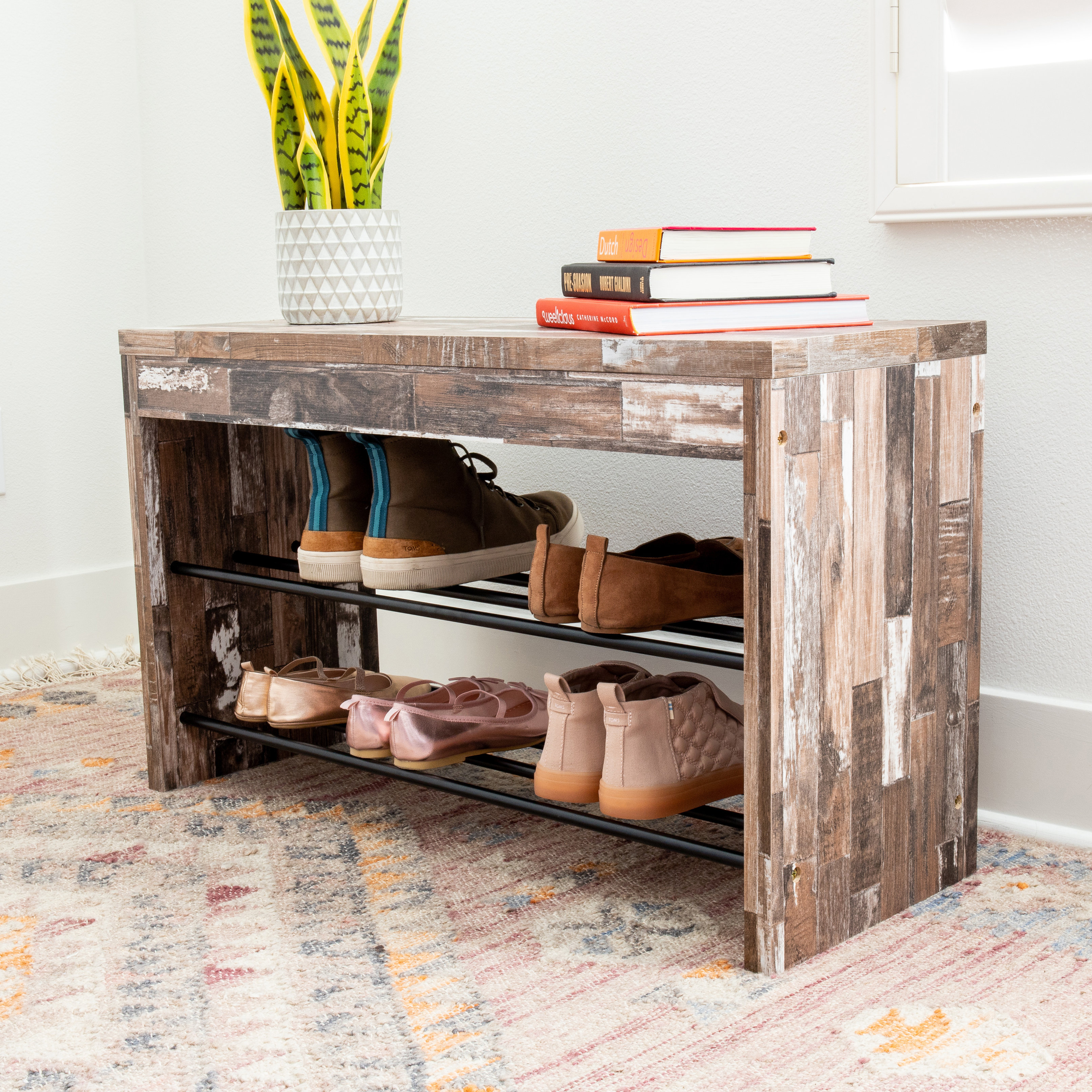 shoe rack bench