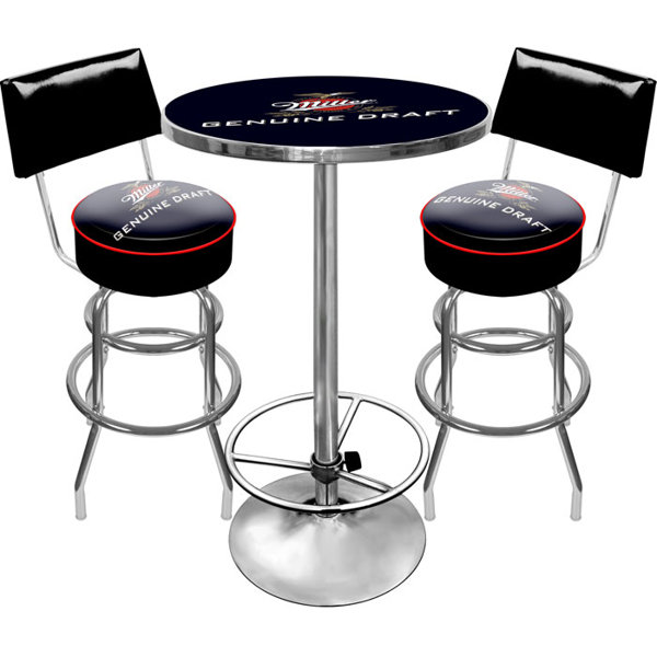 Ultimate Miller Genuine Draft 3 Piece Pub Table Set By Trademark Global No Copoun