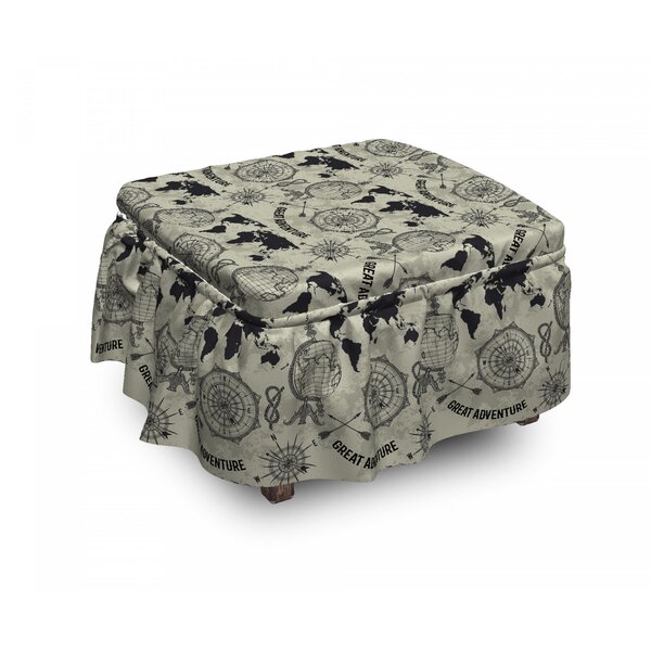 Adventure Art Ottoman Slipcover (Set Of 2) By East Urban Home
