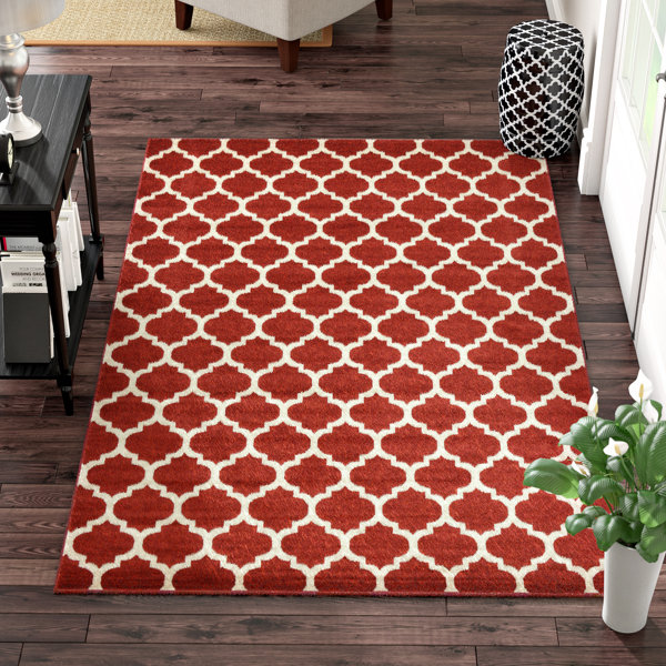 Moore Red Area Rug by Charlton Home
