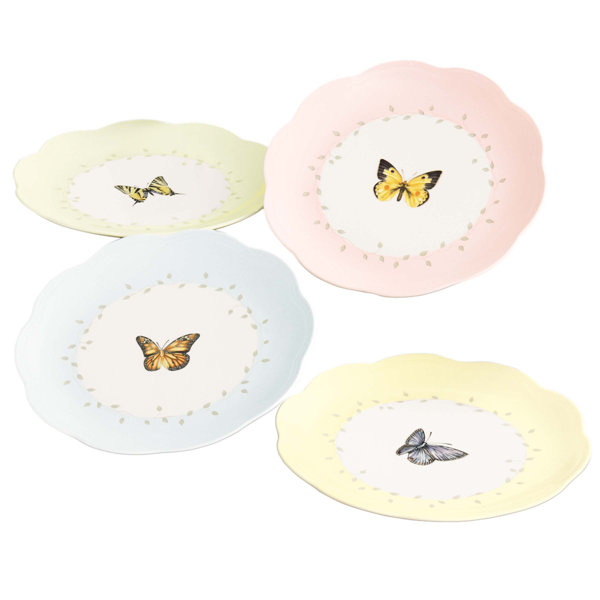 4 Piece Butterfly Meadow 8 Dessert Plate by Lenox