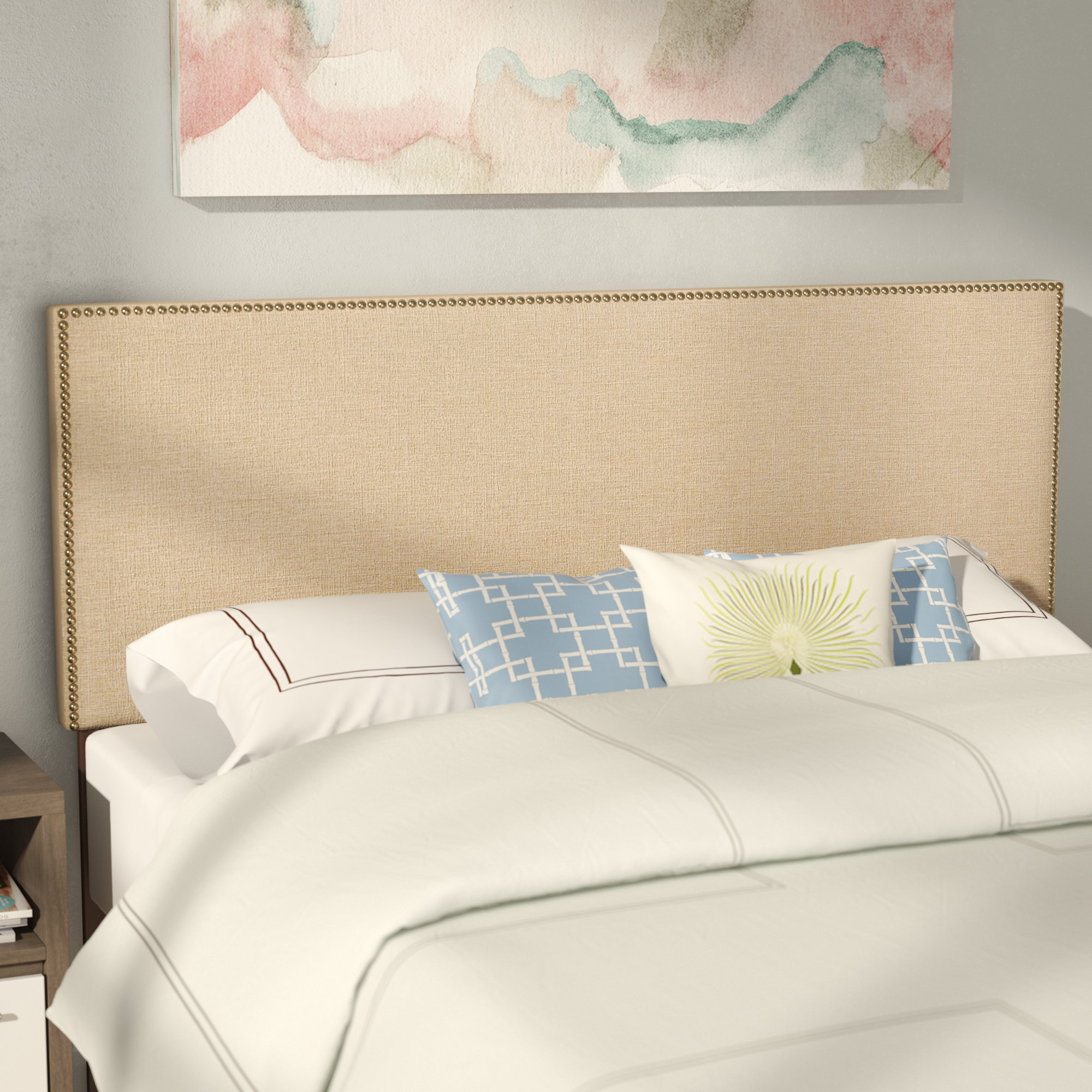 20 York Linen Fabric Upholstered Headboard Available In 5