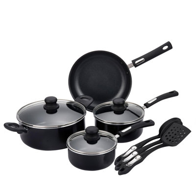 Hamilton Beach 10 Pieces Aluminum Non Stick Cookware Set Hamilton Beach