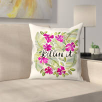 magenta throw pillow