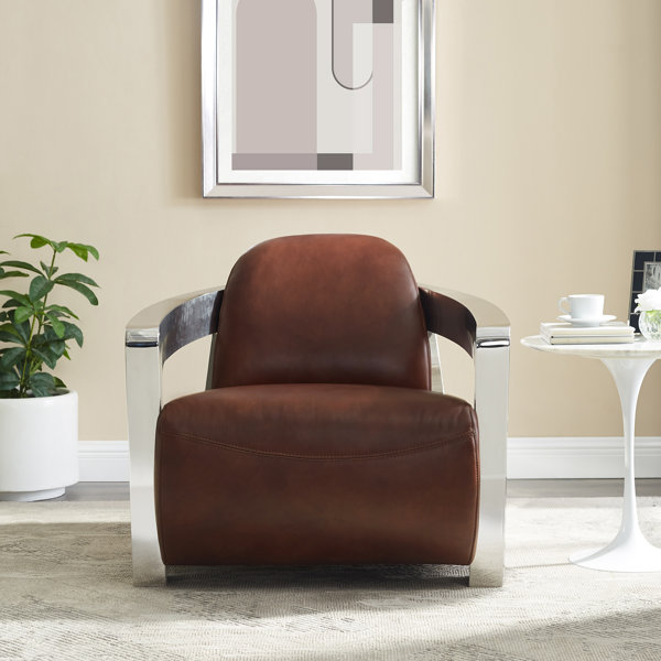 Leather And Chrome Chair Wayfair