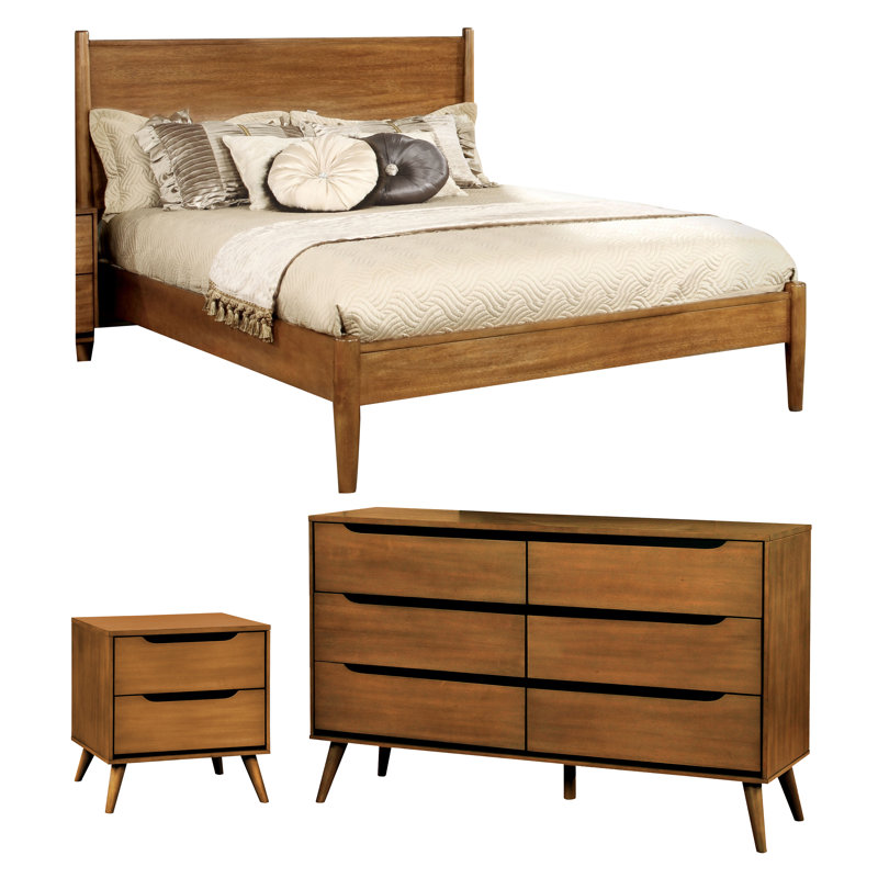 Mercury Row Oak Brook Mid Century Modern Platform Configurable Bedroom Set Reviews