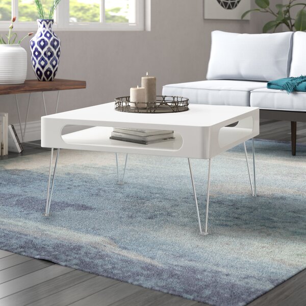 Chromium Trestle Coffee Table With Storage By Langley Street™