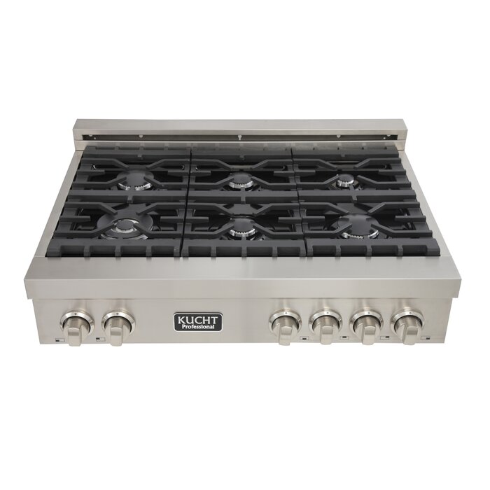 Kucht Professional 36 Gas Cooktop With 6 Burners Wayfair