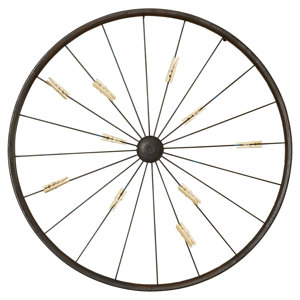 Millanocket Metal Wheel Photo Holder Wall Decor