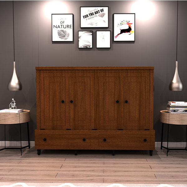 horizontal inline murphy bed and inline sofa