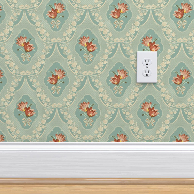 Ophelia Co Raunds Vintage Floral Removable Wallpaper Wayfair