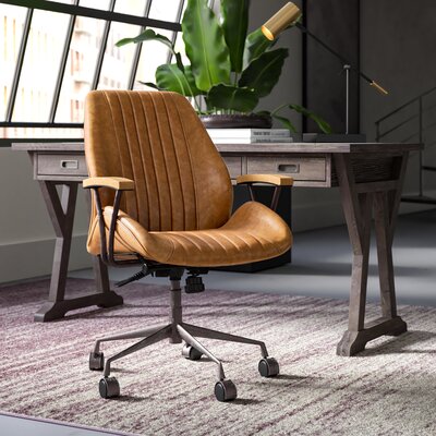 leonardo genuine leather task chair