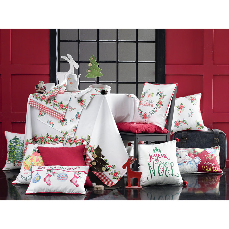The Holiday Aisle Lohan Merry Christmas 2 Piece Throw Pillow Cover