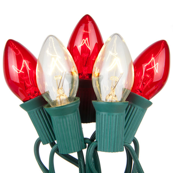 Commercial Christmas 50 Light String Light with Nickel Plated Bases by The Holiday Aisle
